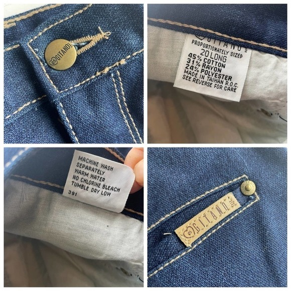 Vintage Gitano Denim Jeans Blue Size 20L Size 12 High waist Stretch 80s retro - Picture 5 of 11